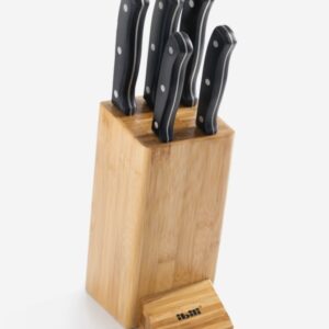 Taco de Madera con 5 Cuchillos IBILI para Cocina.