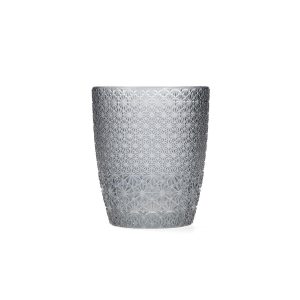 Vaso Ikonic Tallado Gris Bajo C/6 Un