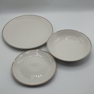 Vajilla de Hogar TOGNANA Blanca Filo Oro 18 Piezas