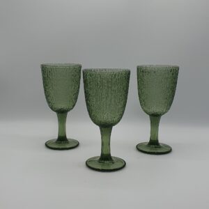 Copa de Agua DAVOR Verde Tallada Set 3 Un