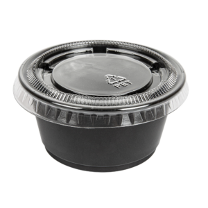 Tarrina Salsas Plástico Negra 60 ML  P50 Un
