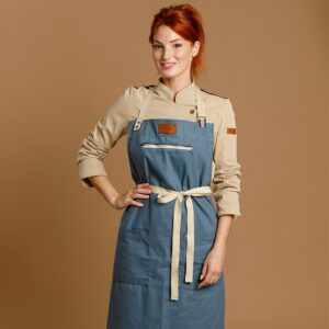 DELANTAL CANELA AZUL Unisex