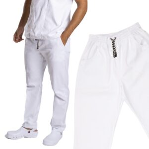 Pantalón de Cocina SOUFFLE2 Unisex Blanco T-M