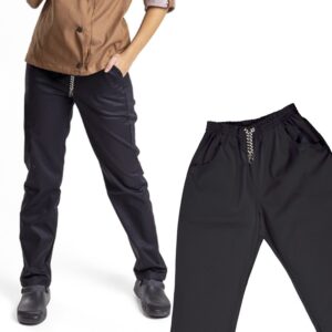 Pantalón de Cocina SOUFFLE1 Unisex Negro T-S