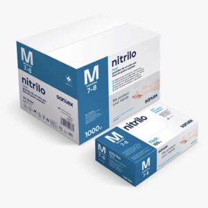 Guante de NITRILO AZUL SANTEX1 Talla-S P100