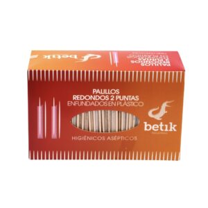 Palillos de Madera Redondos C/Funda de Plástico