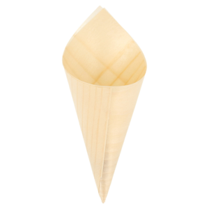 Cono Catering Hoja de Madera 13 Cm BETIK P100 Un
