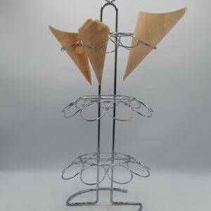 Cono Soporte Portaconos Metálico para Catering