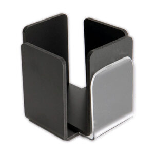 Servilletero 20x20 Negro Engomado C/Portacarta