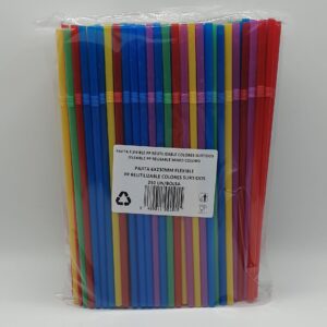 Pajita/Cañita de Plástico Reutilizable Colores P250 Un