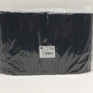 Pajita/Cañita de Plástico Reutilizable Negra P500
