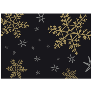Mantelito de Navidad Papel Negro ESTRELLAS P500
