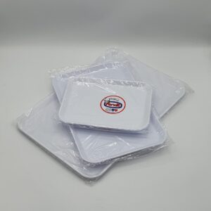 Bandeja de Plástico Plana Blanca 20x15 Cm