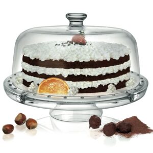 Tartera de Cristal Redonda con Pie