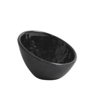 Bowl Melamina Inclinado Negro 10 Cm Pequeño
